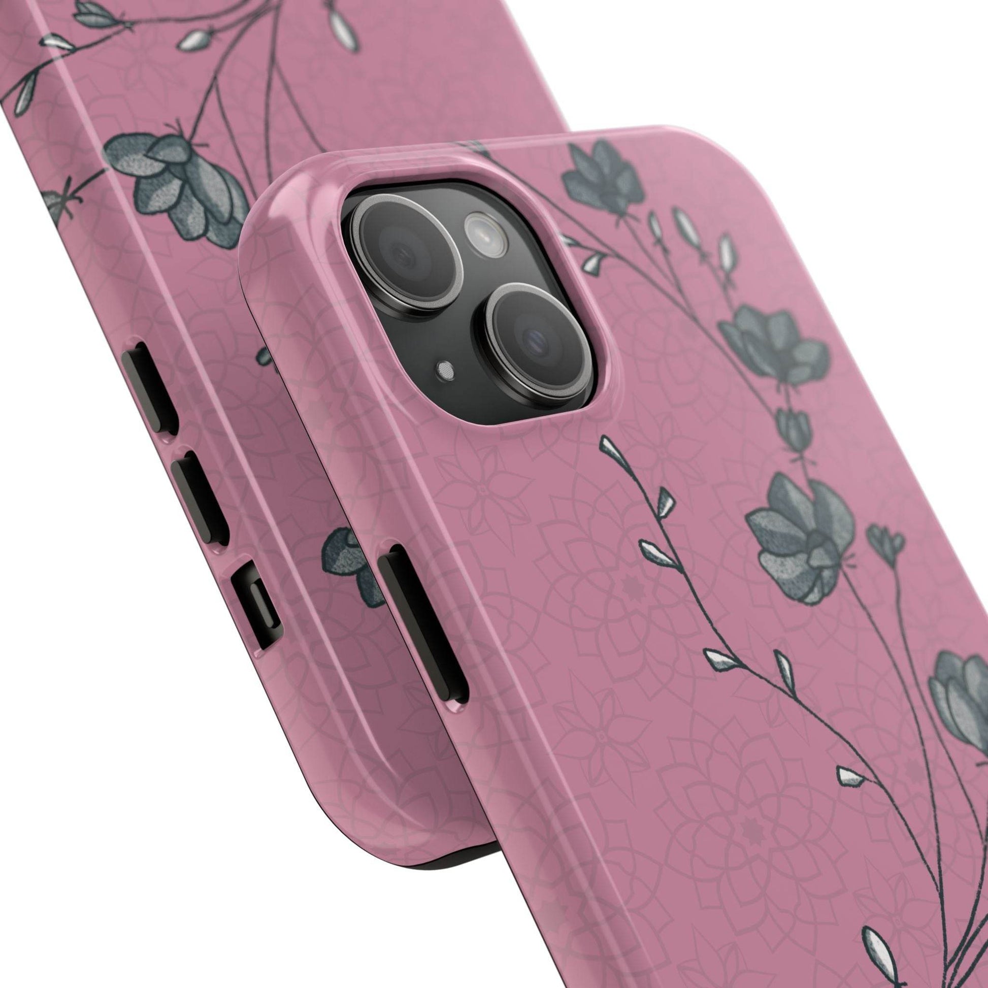 Pause & Pray Phone Case – Mauve Floral Reminder - Harmony + Hope