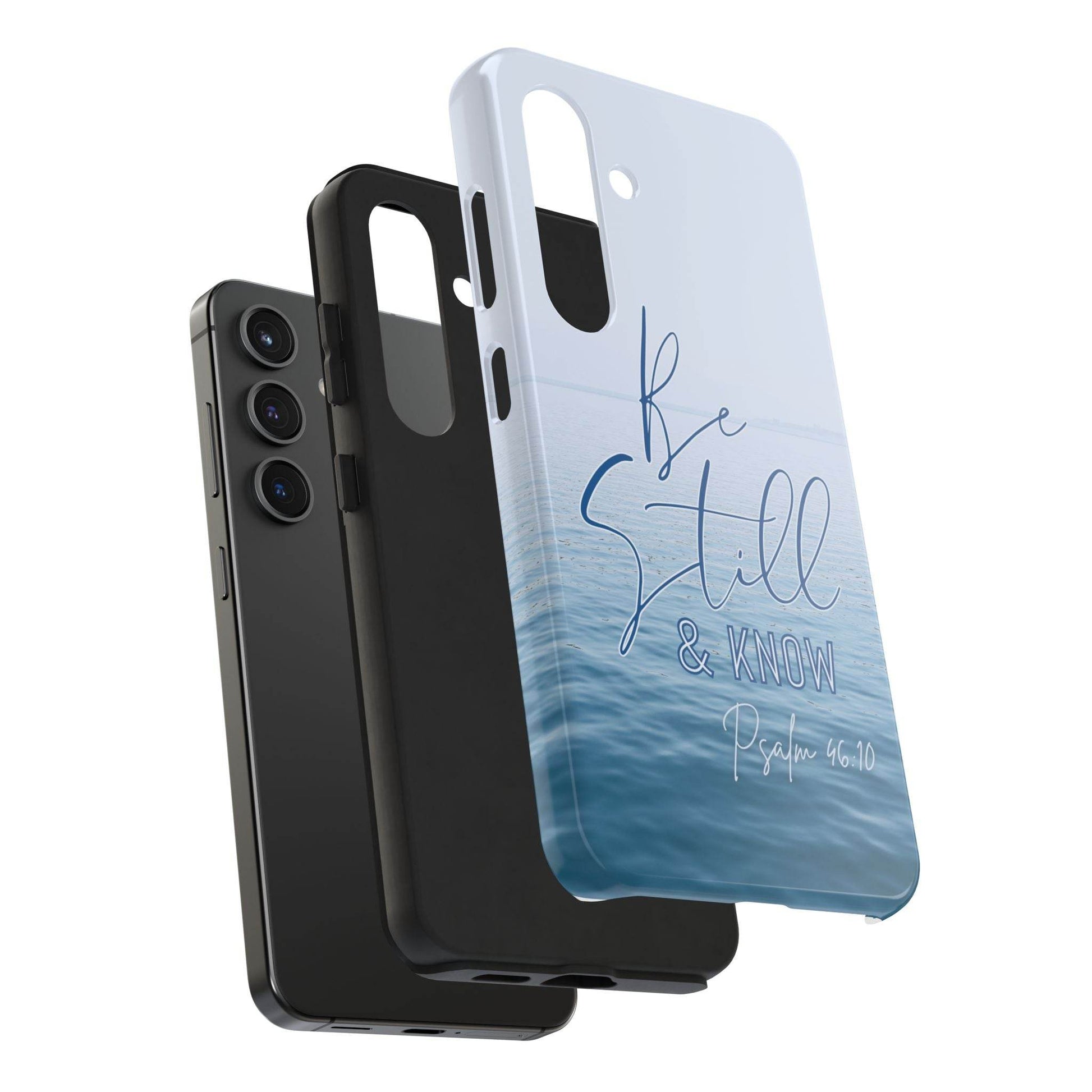 Stillness & Strength Phone Case – Psalm 46:10 Scripture Design - Harmony + Hope