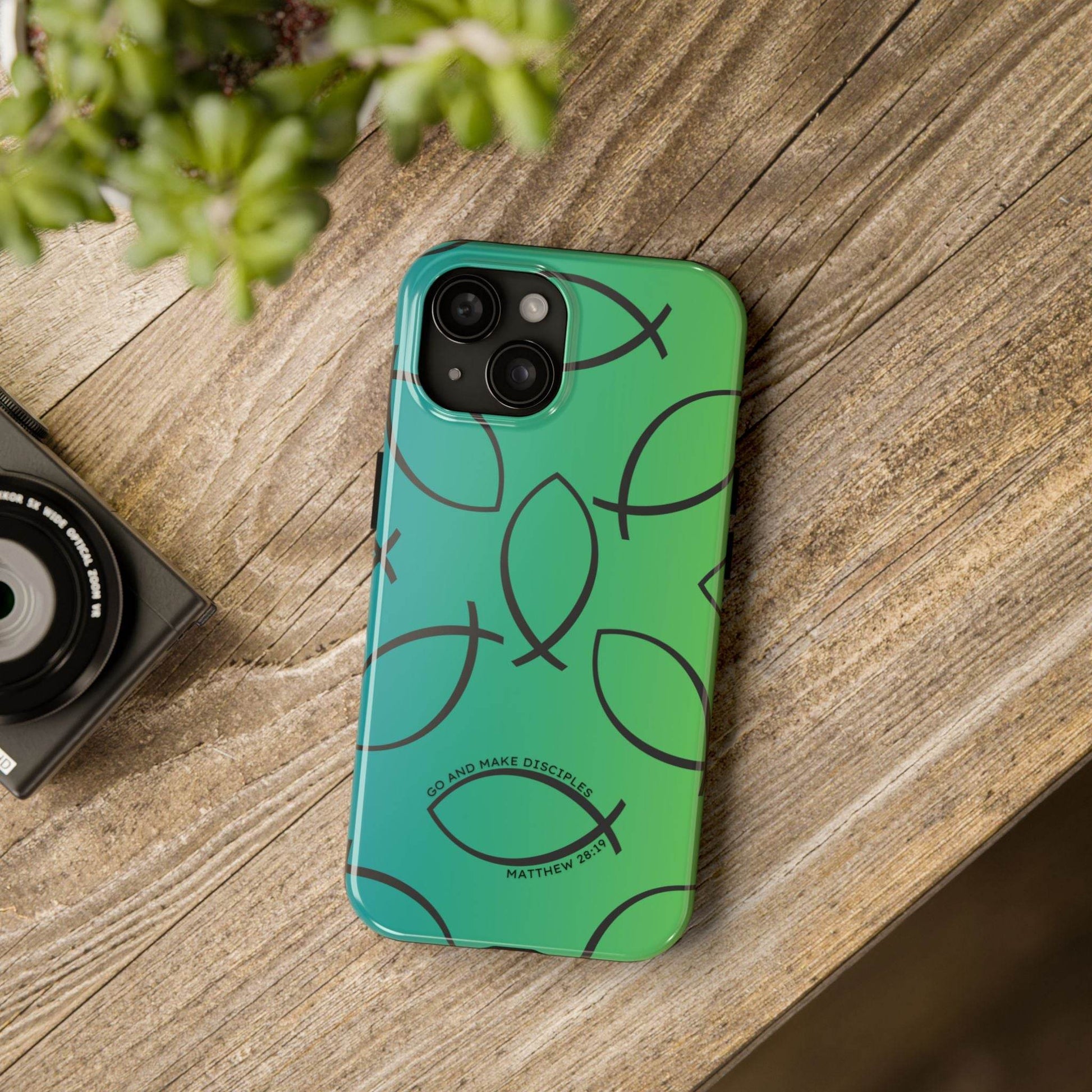 Go and Make Disciples Phone Case – Teal Green Gradient - Harmony + Hope