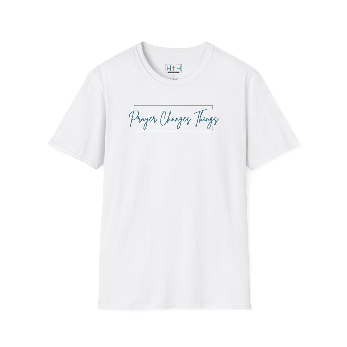 Calligraphy Casual "Prayer Changes Things" - Inspirational Unisex T-Shirt