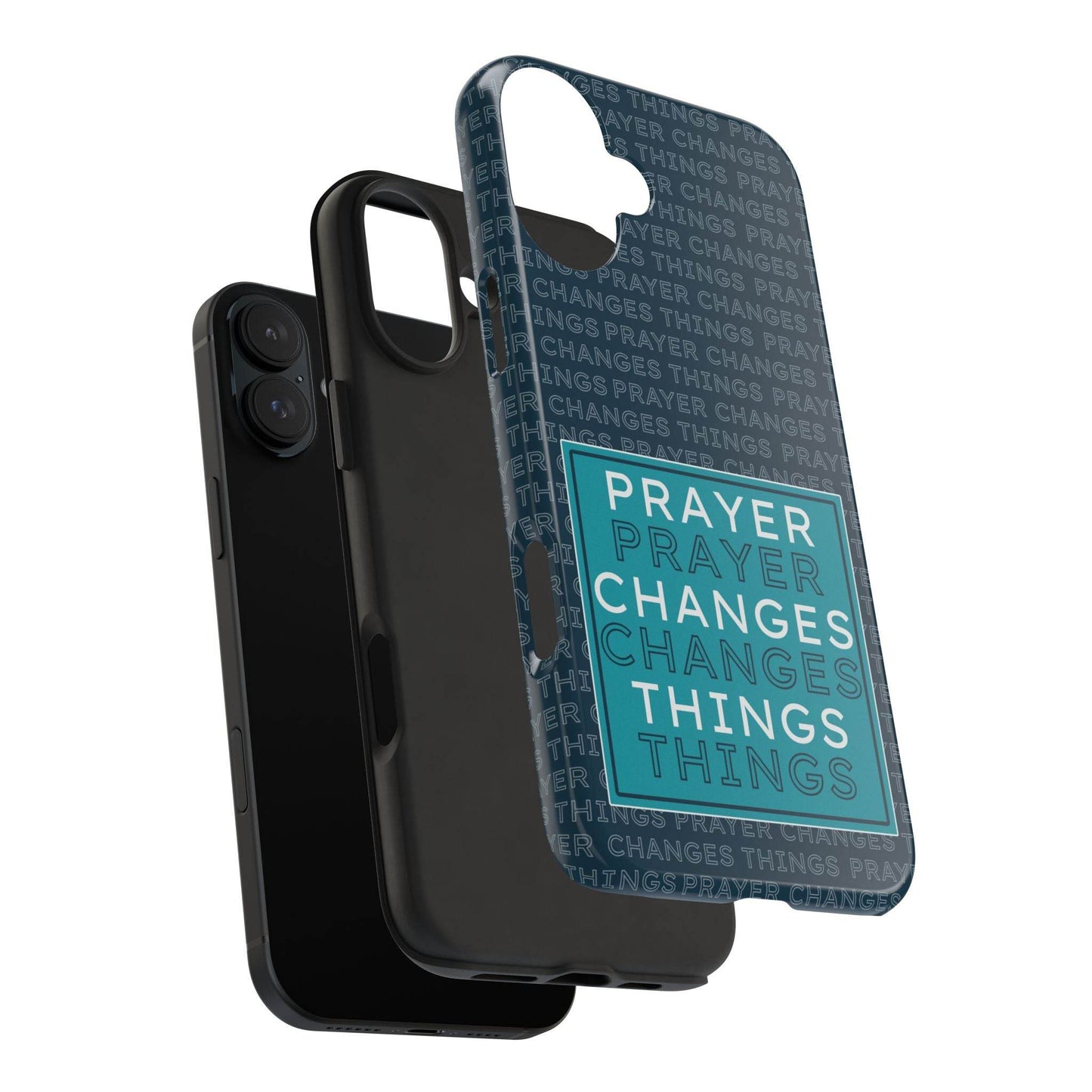 Prayer Changes Things Phone Case – Navy Blue Faith Design - Harmony + Hope