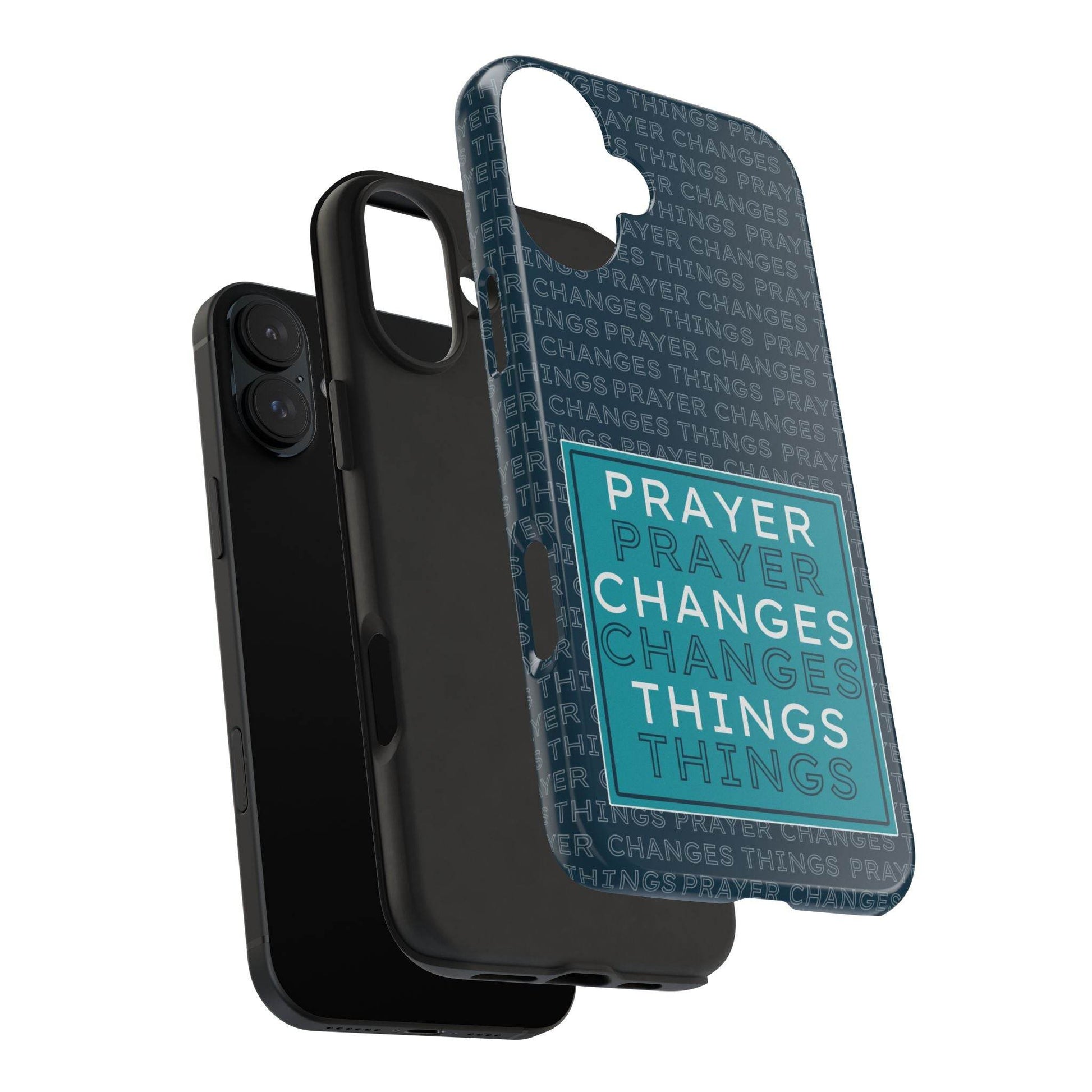 Prayer Changes Things Phone Case – Navy Blue Faith Design - Harmony + Hope