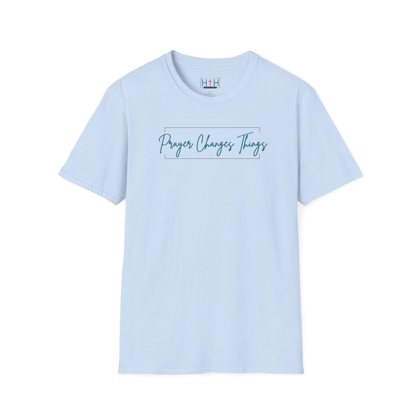 Calligraphy Casual "Prayer Changes Things" - Inspirational Unisex T-Shirt
