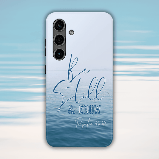 Stillness & Strength Phone Case – Psalm 46:10 Scripture Design - Harmony + Hope