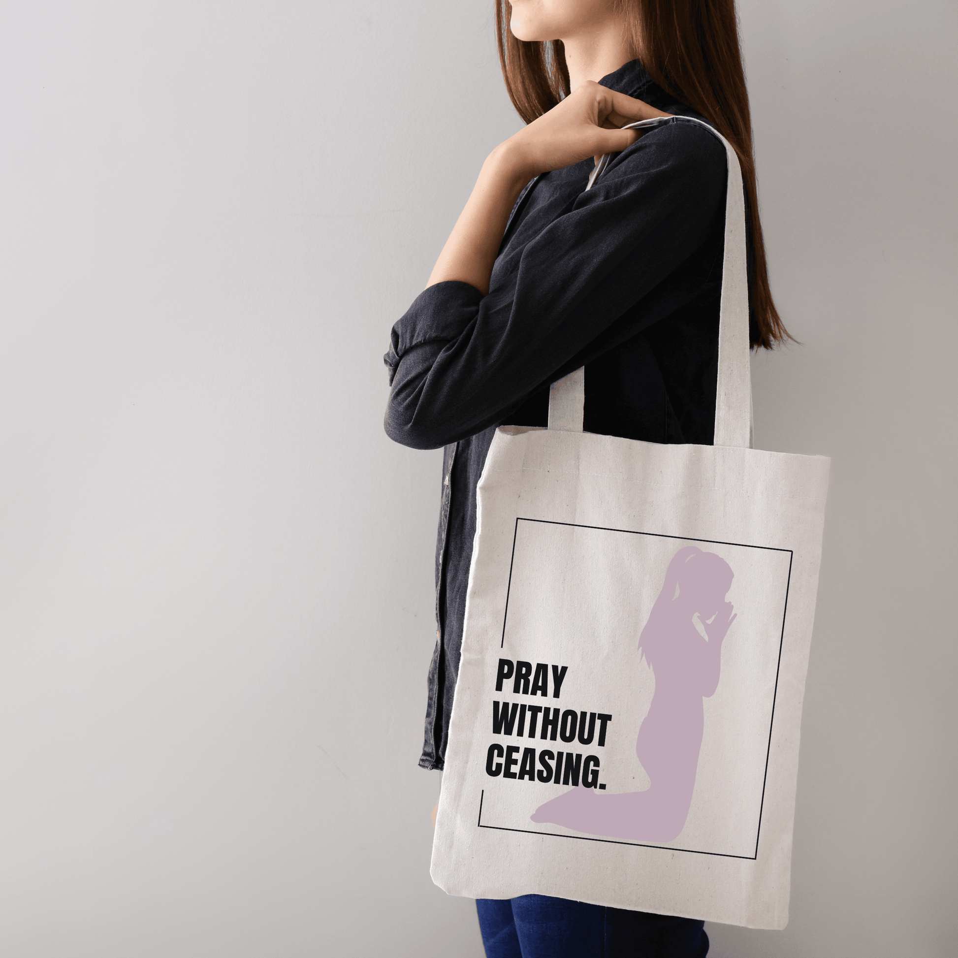 Pray Without Ceasing Canvas Tote – Women’s Christian Faith Bag - Harmony + Hope