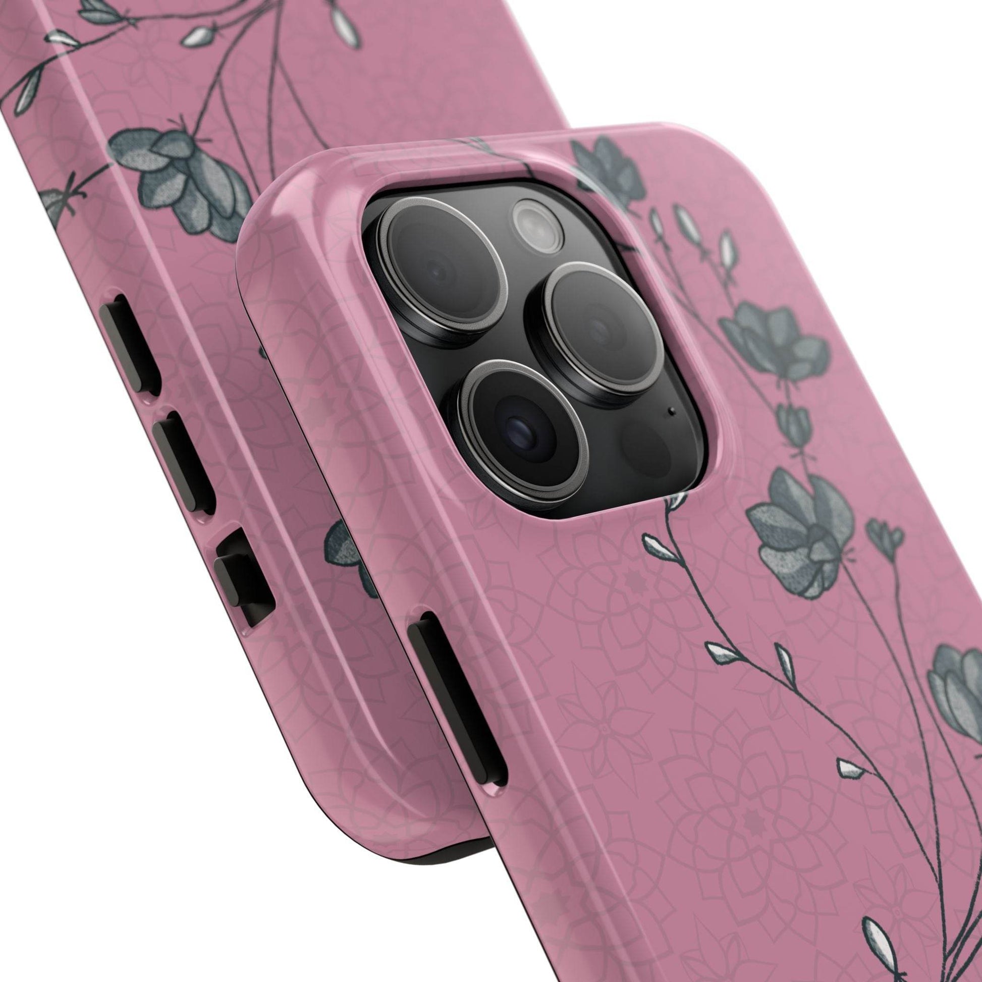 Pause & Pray Phone Case – Mauve Floral Reminder - Harmony + Hope