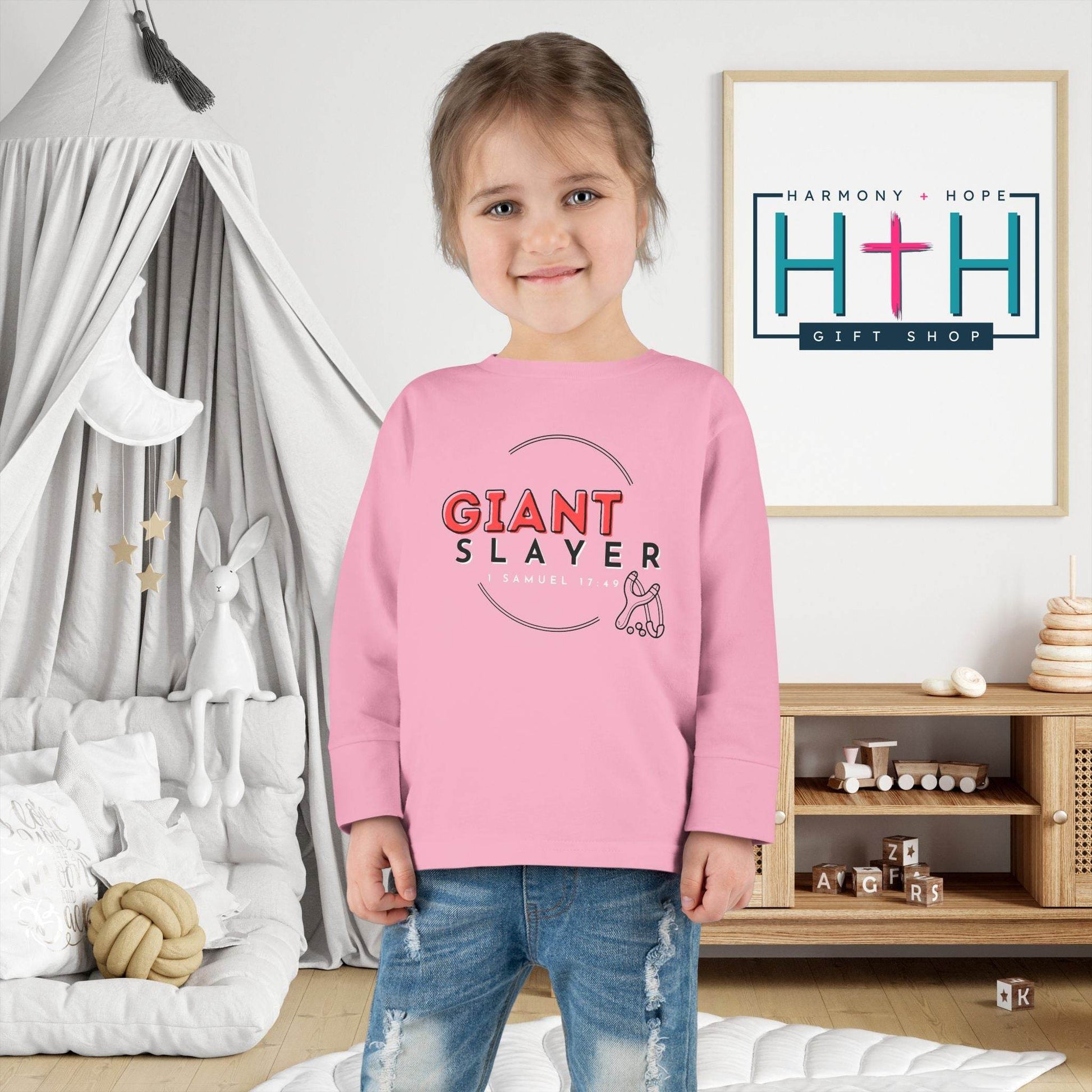 Giant Slayer Kids Shirt - Christian Apparel for Little Warriors - Harmony + Hope