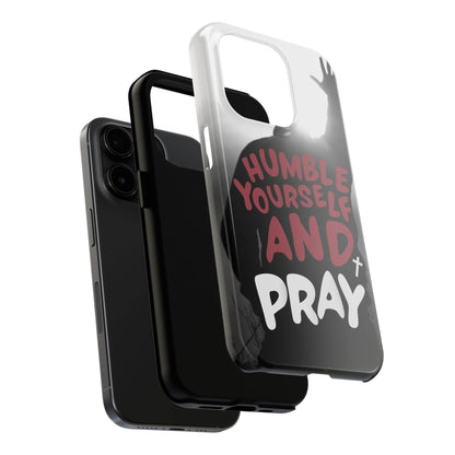 Humble Yourself and Pray Phone Case – Red Statement of Faith - Harmony + Hope