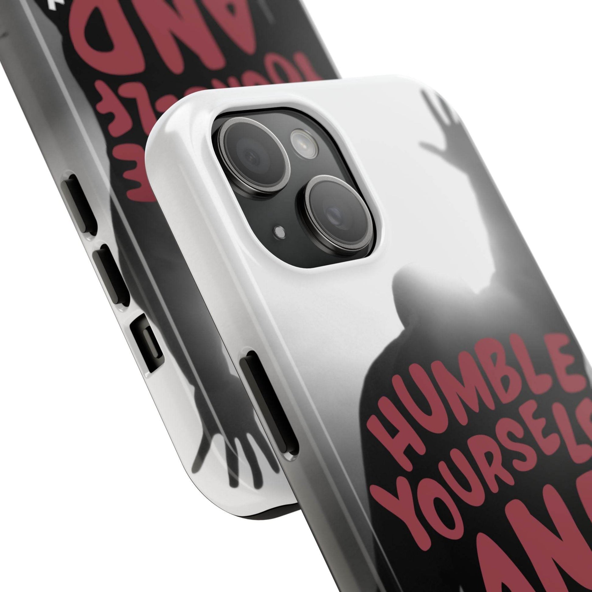 Humble Yourself and Pray Phone Case – Red Statement of Faith - Harmony + Hope