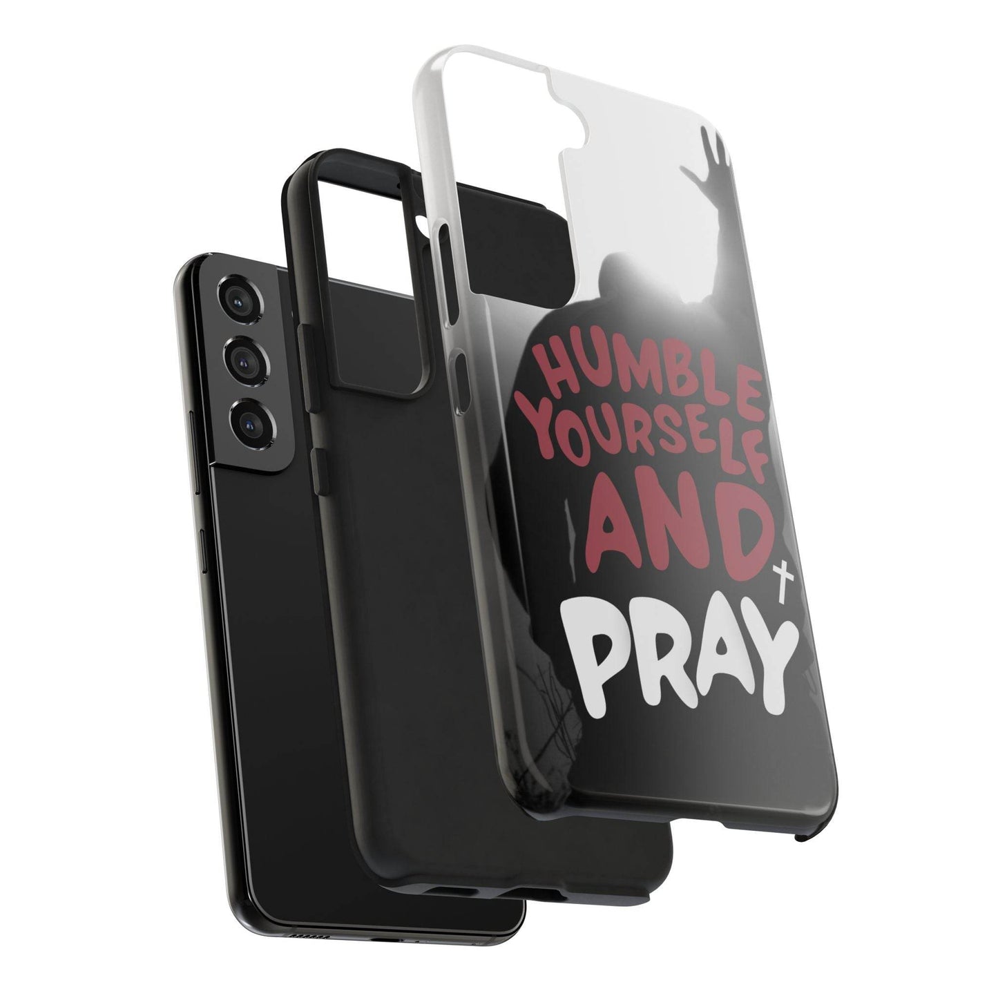 Humble Yourself and Pray Phone Case – Red Statement of Faith - Harmony + Hope