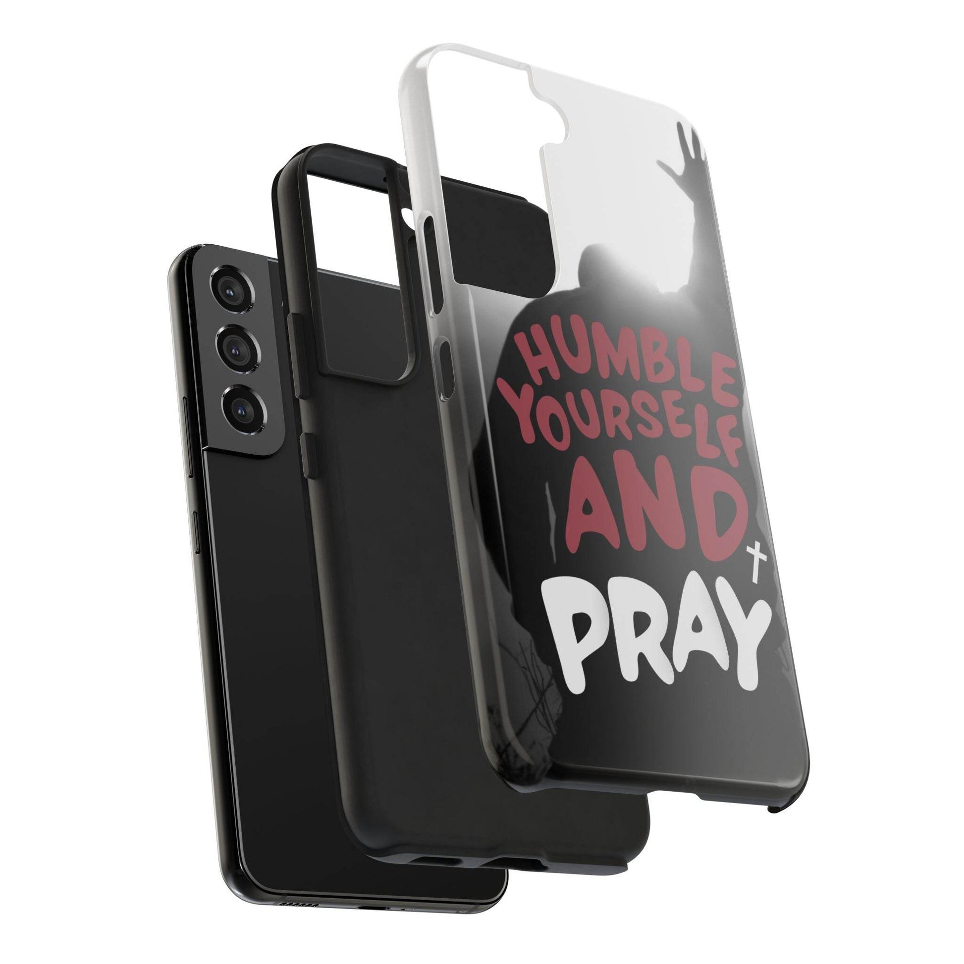 Humble Yourself and Pray Phone Case – Red Statement of Faith - Harmony + Hope
