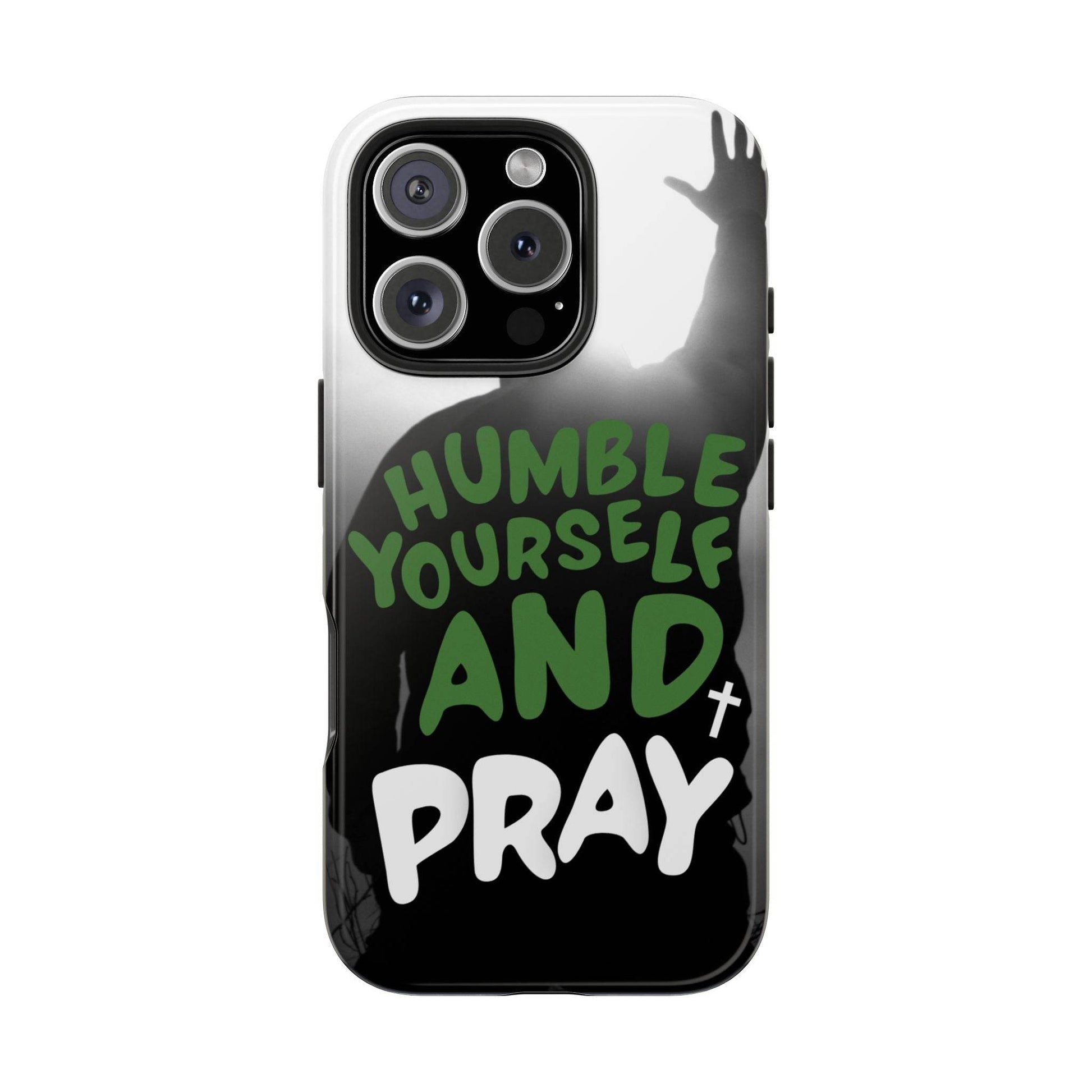 Humble Yourself and Pray Phone Case – Deep Green Faith Design - Harmony + Hope
