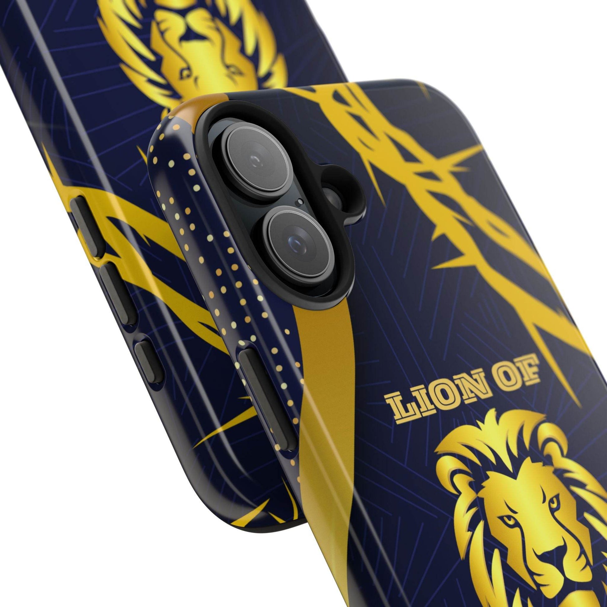 Majesty & Mercy Inspirational Phone Case – Gold Lion & Crown of Thorns - Harmony + Hope