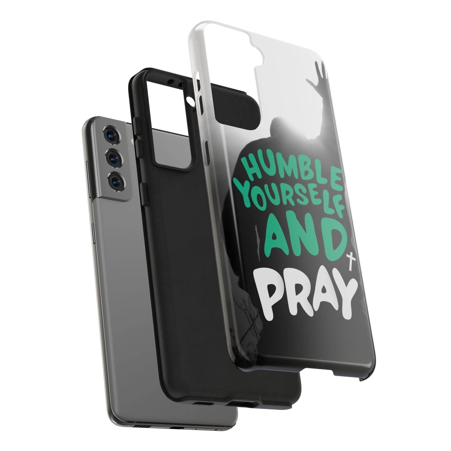 Humble Yourself and Pray Phone Case – Teal Christian Reminder - Harmony + Hope