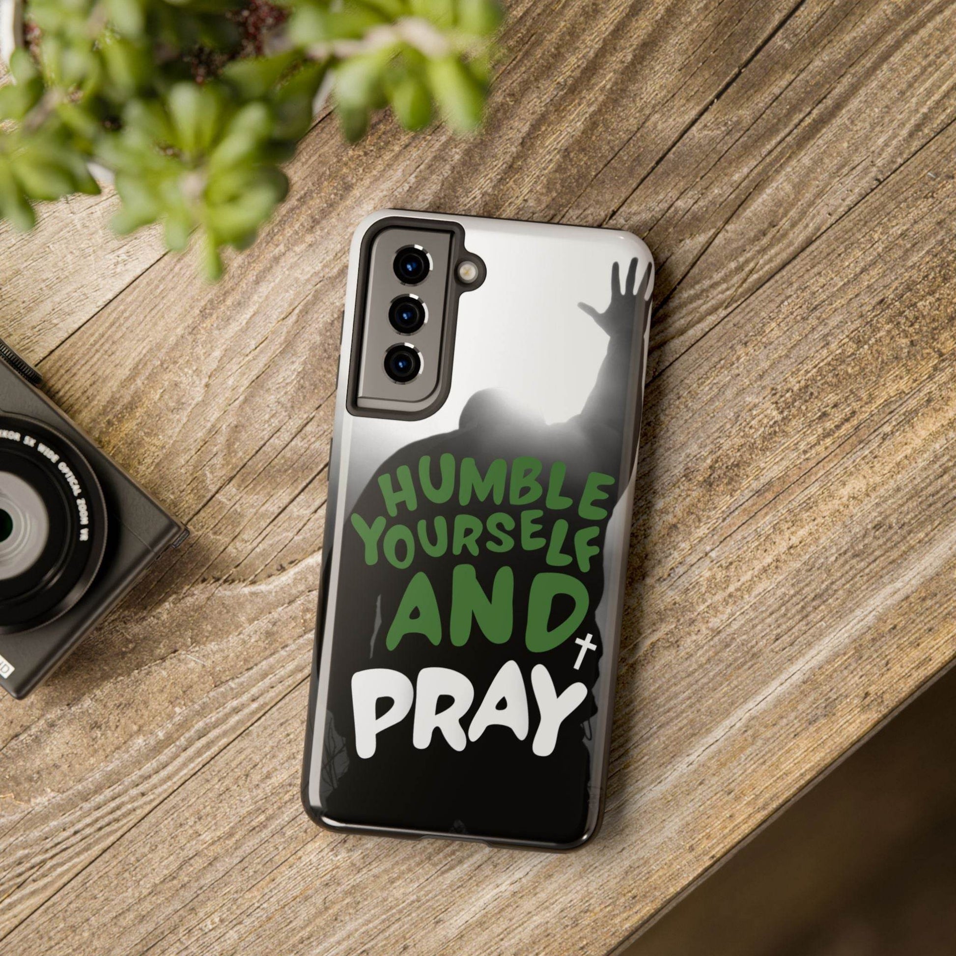 Humble Yourself and Pray Phone Case – Deep Green Faith Design - Harmony + Hope