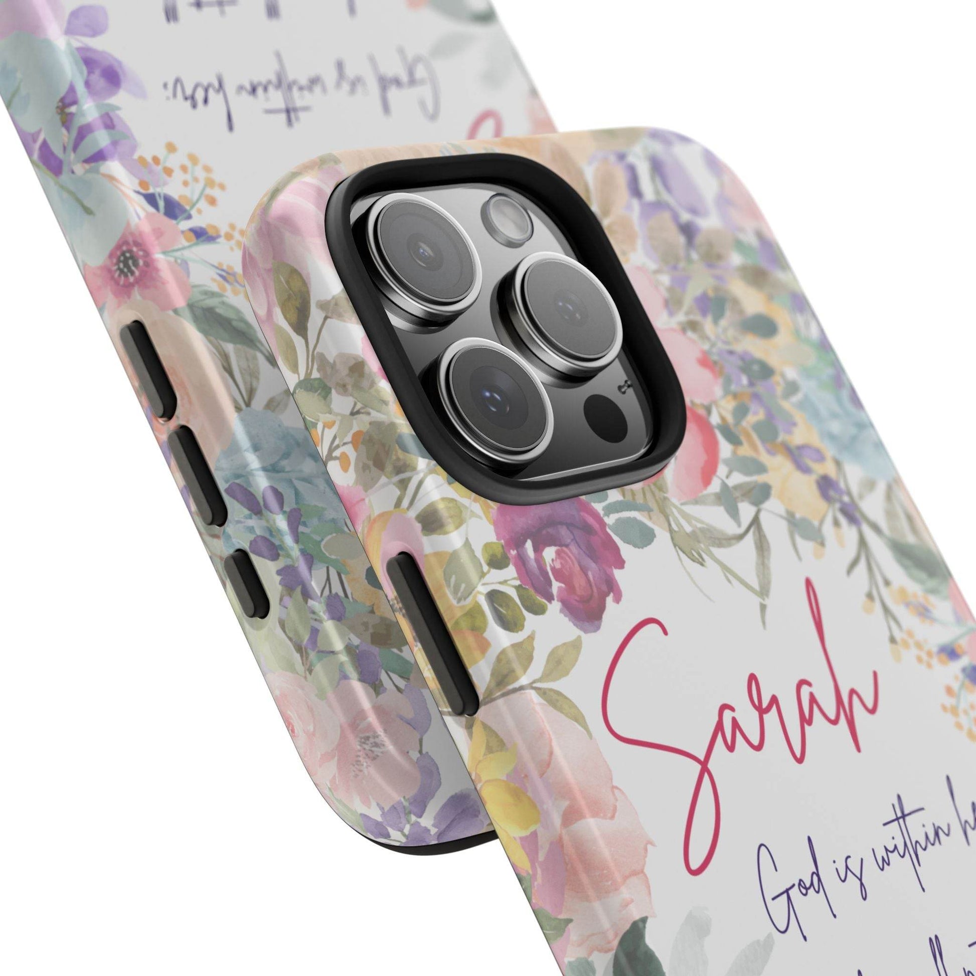 Strength & Beauty in Bloom Phone Case – Christian Scripture Design - Harmony + Hope