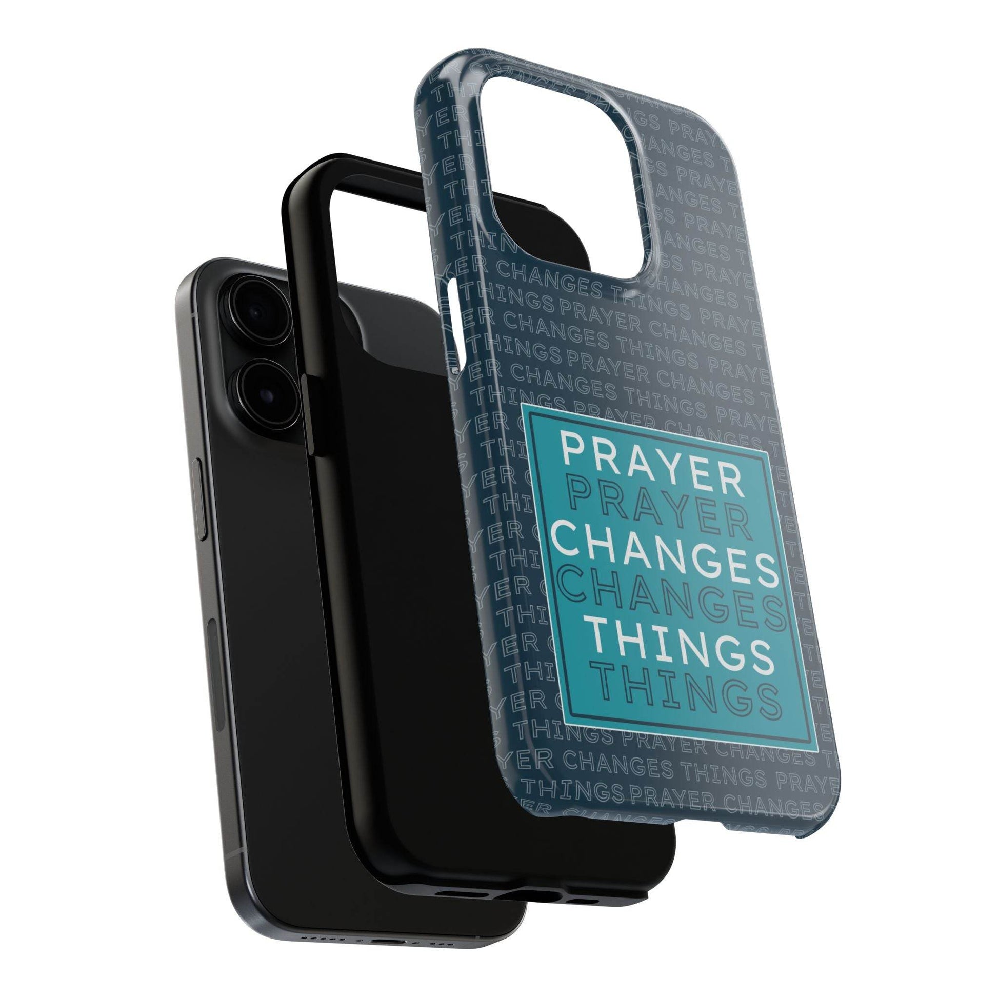 Prayer Changes Things Phone Case – Navy Blue Faith Design - Harmony + Hope