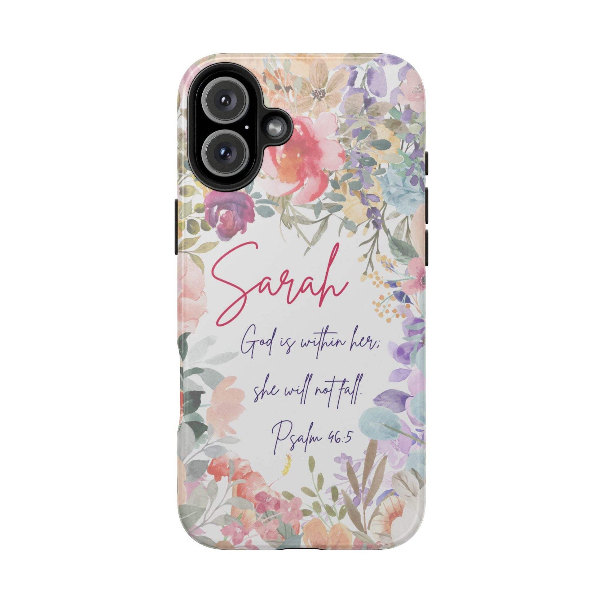 Strength & Beauty in Bloom Phone Case – Christian Scripture Design - Harmony + Hope