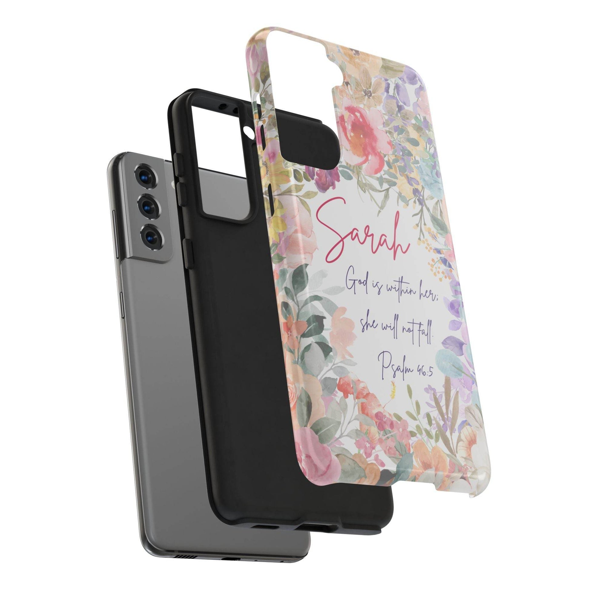 Strength & Beauty in Bloom Phone Case – Christian Scripture Design - Harmony + Hope