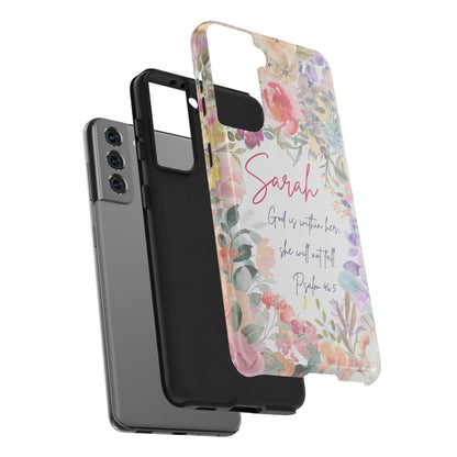 Strength & Beauty in Bloom Phone Case – Christian Scripture Design - Harmony + Hope