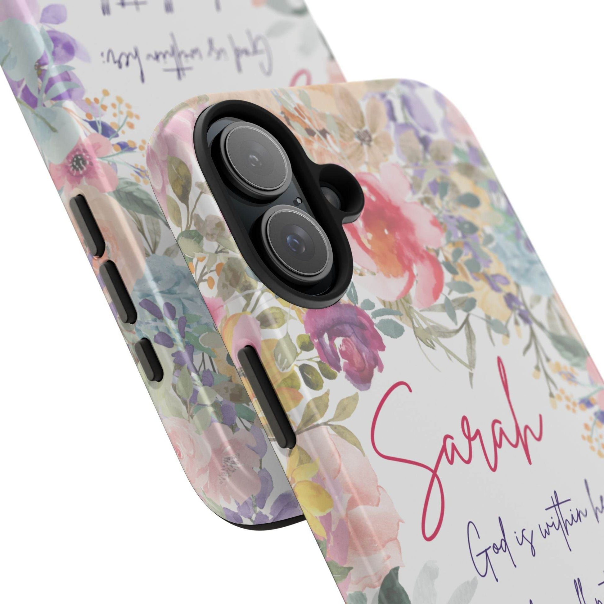 Strength & Beauty in Bloom Phone Case – Christian Scripture Design - Harmony + Hope