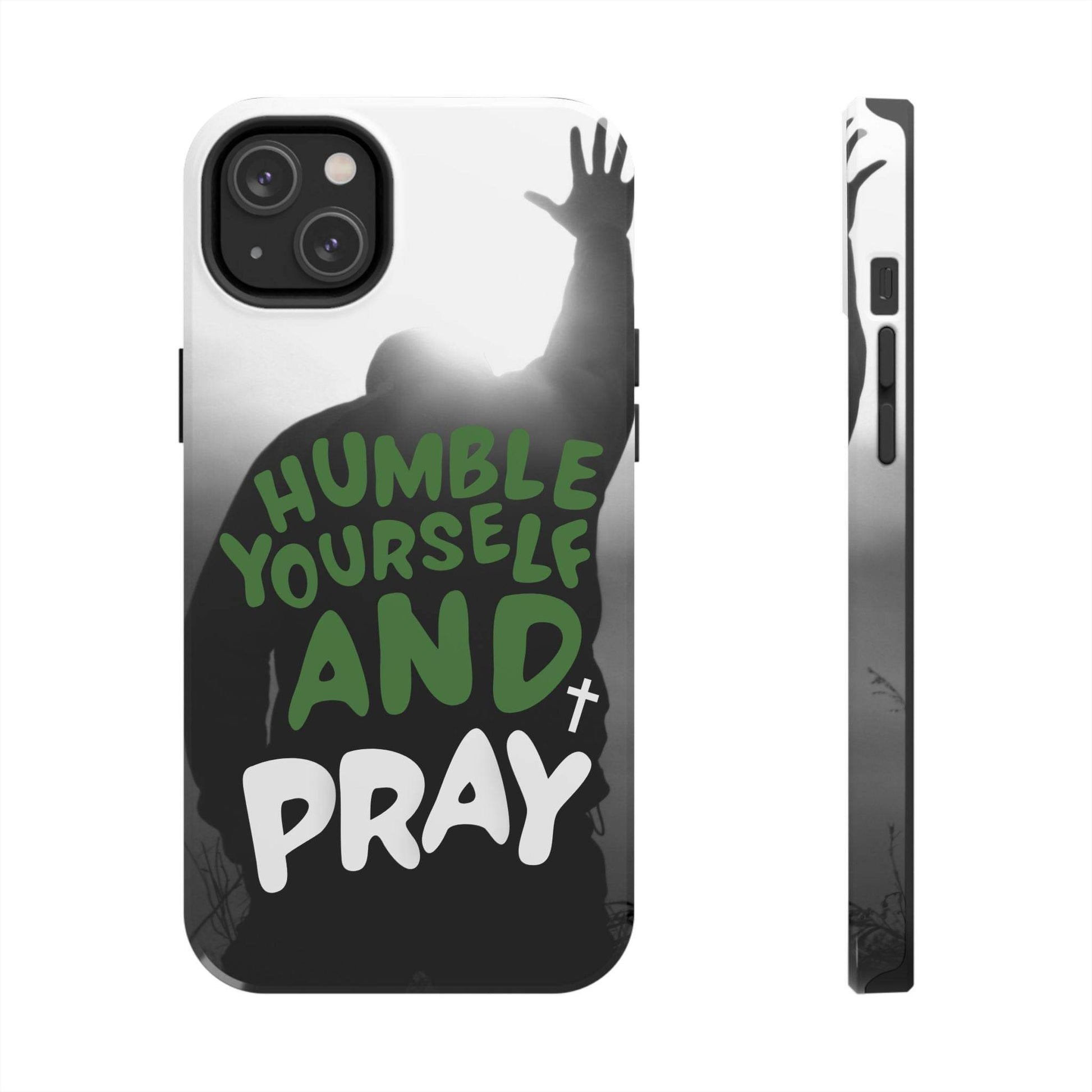Humble Yourself and Pray Phone Case – Deep Green Faith Design - Harmony + Hope