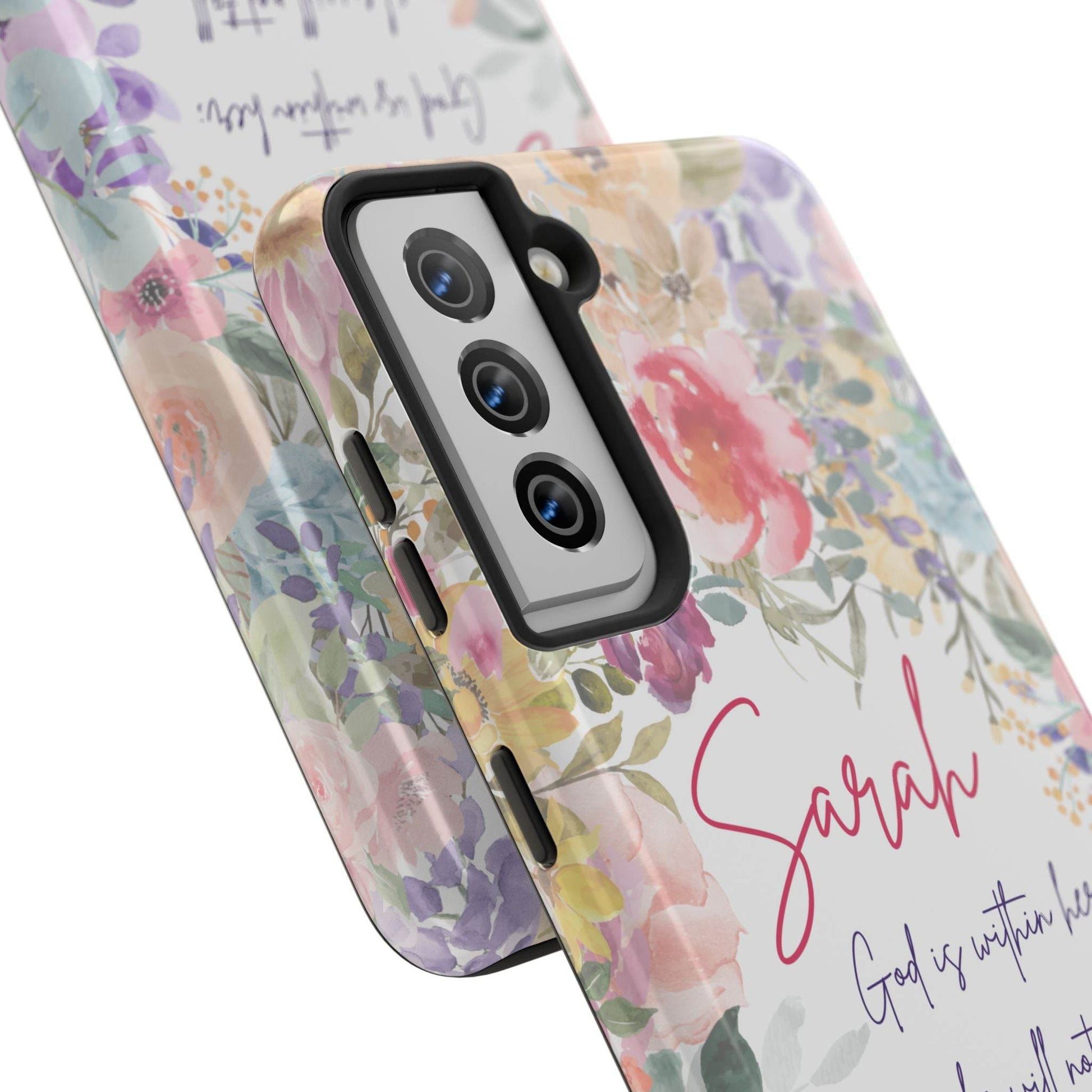 Strength & Beauty in Bloom Phone Case – Christian Scripture Design - Harmony + Hope