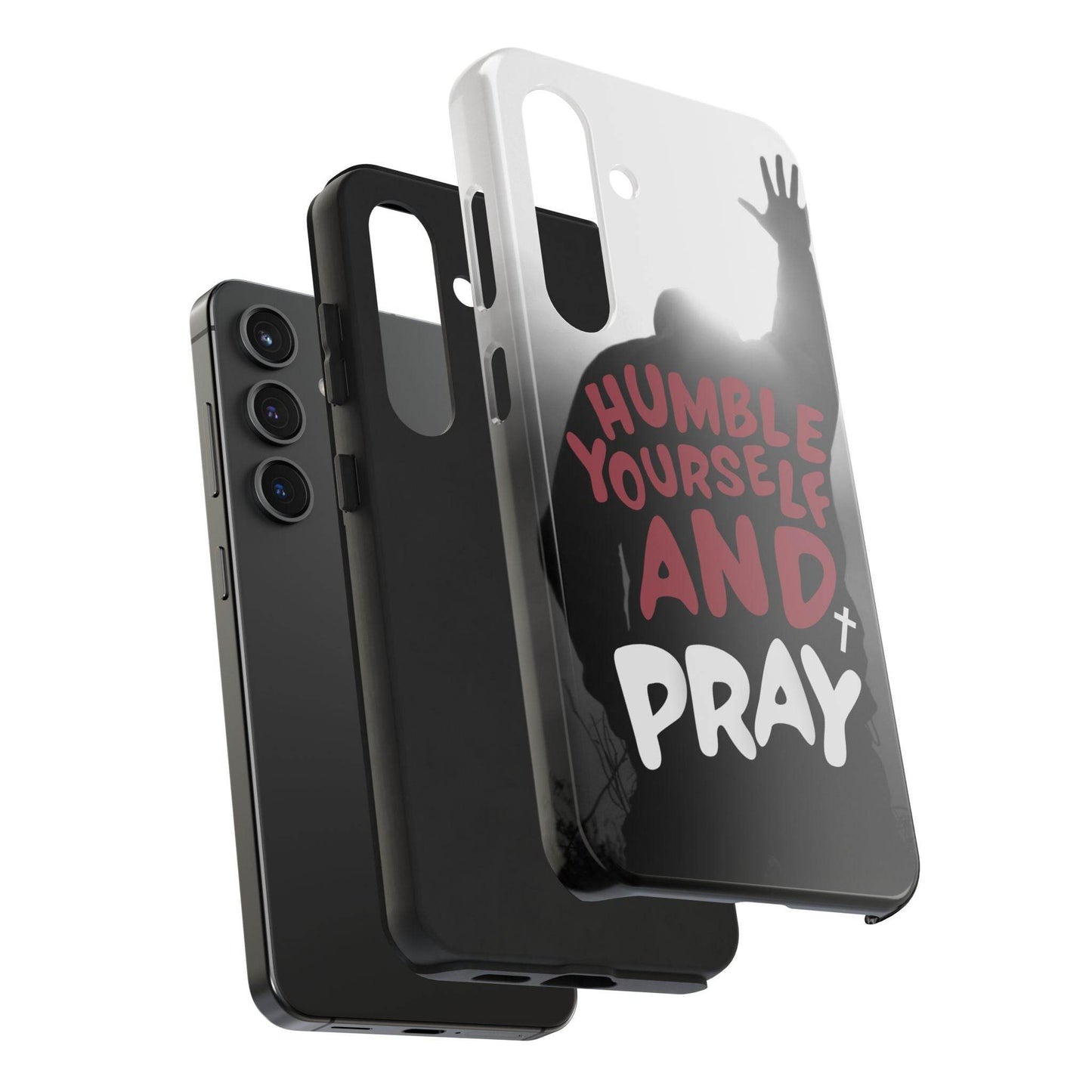 Humble Yourself and Pray Phone Case – Red Statement of Faith - Harmony + Hope