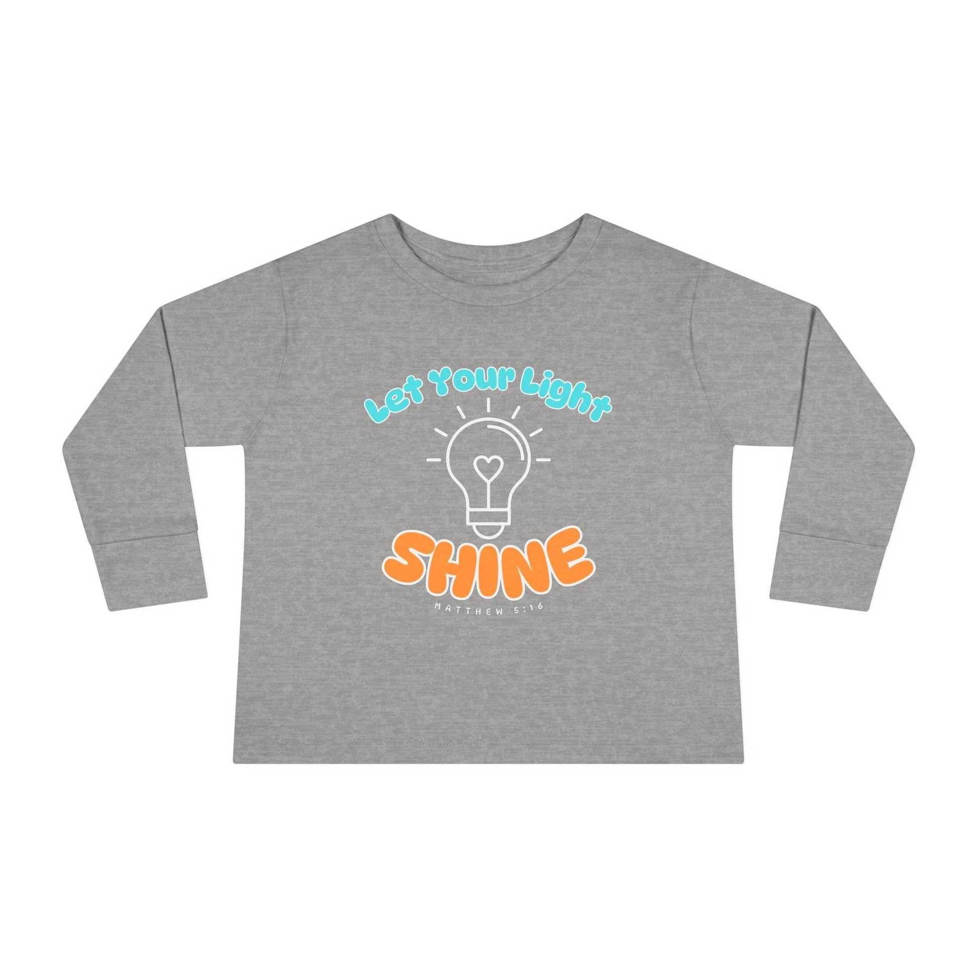 Let Your Light Shine – Kids' Long Sleeve Tee (Matthew 5:16) - Harmony + Hope