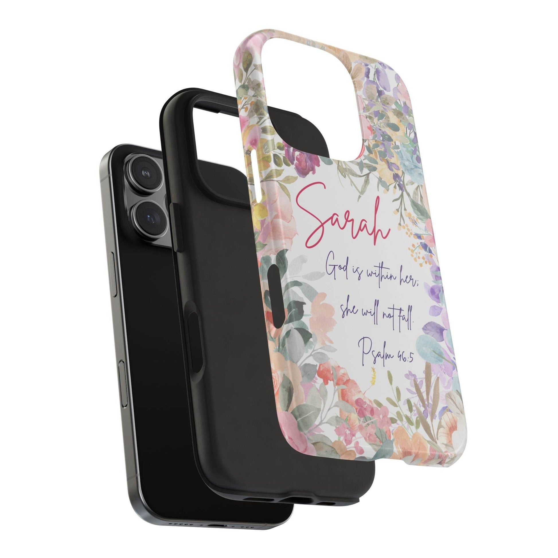 Strength & Beauty in Bloom Phone Case – Christian Scripture Design - Harmony + Hope
