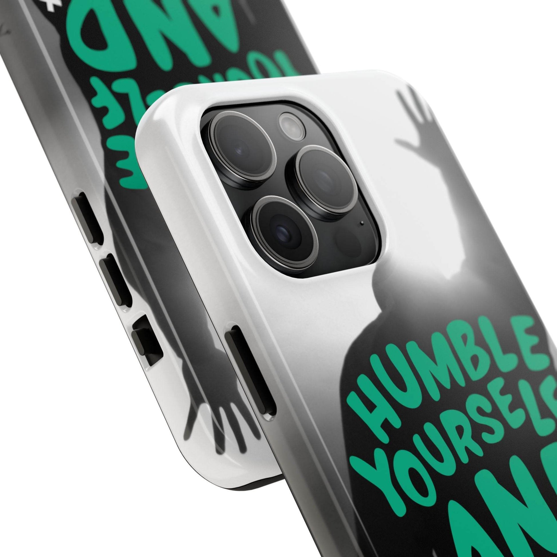 Humble Yourself and Pray Phone Case – Teal Christian Reminder - Harmony + Hope