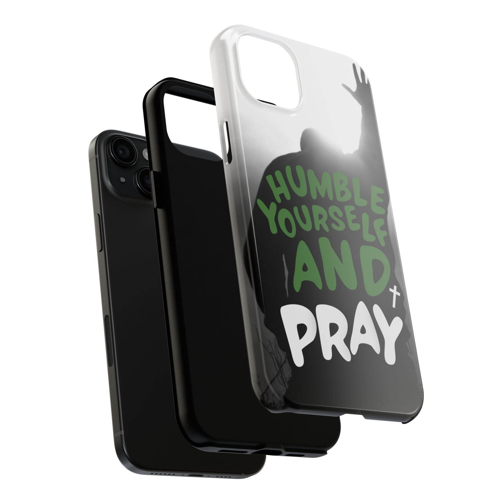 Humble Yourself and Pray Phone Case – Deep Green Faith Design - Harmony + Hope