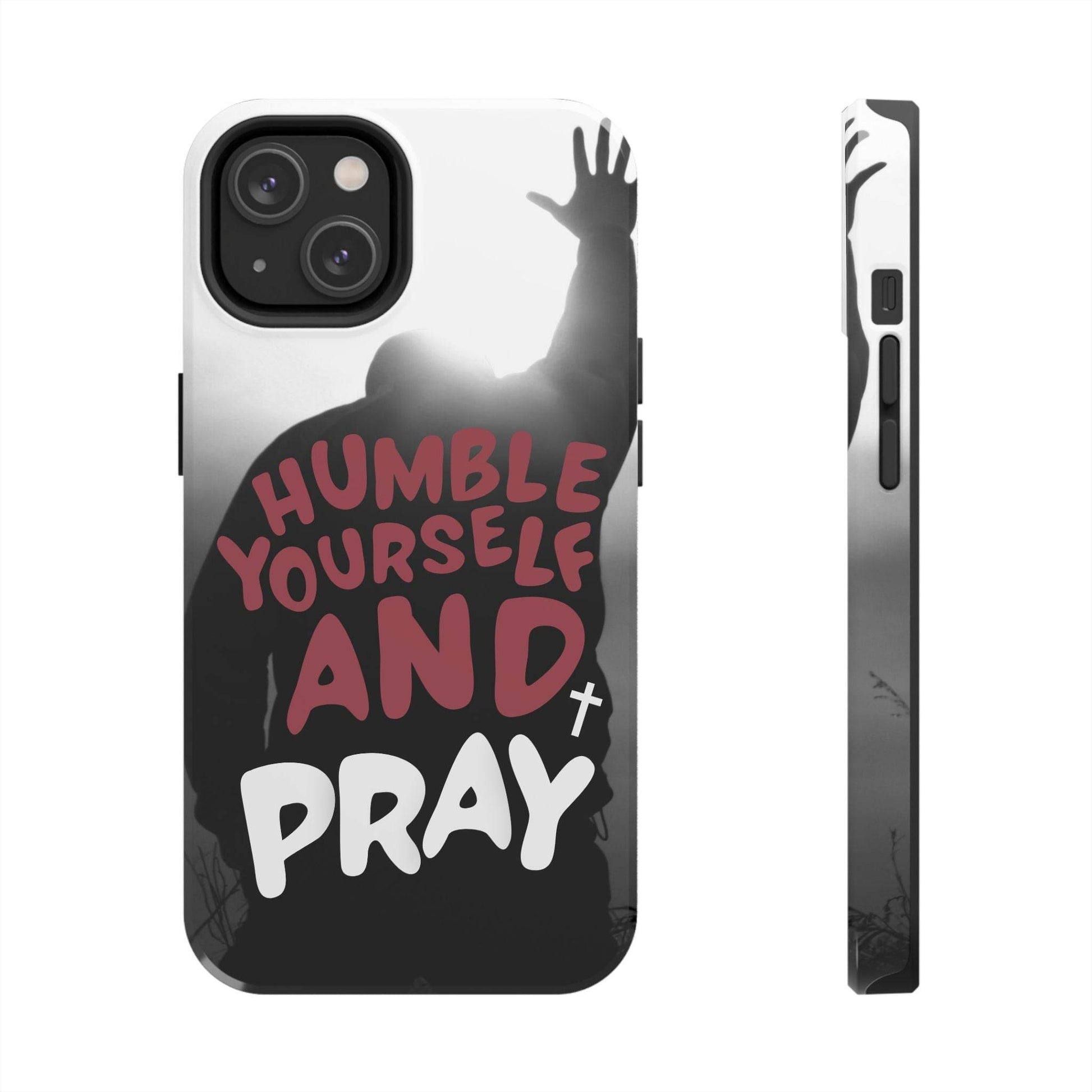 Humble Yourself and Pray Phone Case – Red Statement of Faith - Harmony + Hope