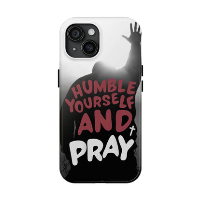 Humble Yourself and Pray Phone Case – Red Statement of Faith - Harmony + Hope