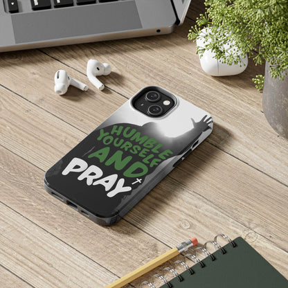 Humble Yourself and Pray Phone Case – Deep Green Faith Design - Harmony + Hope