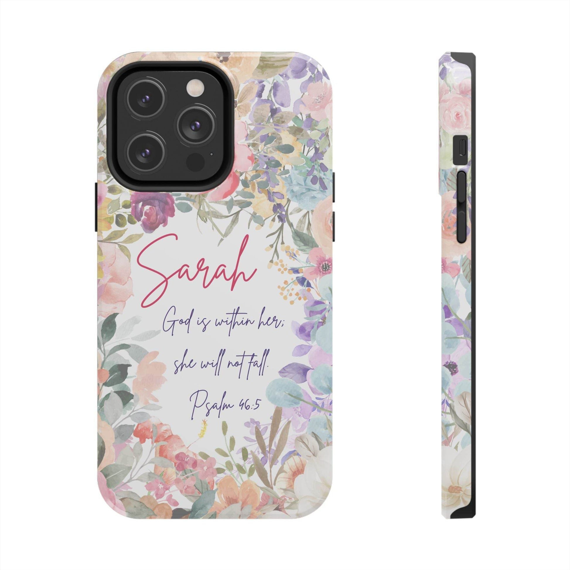 Strength & Beauty in Bloom Phone Case – Christian Scripture Design - Harmony + Hope