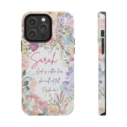 Strength & Beauty in Bloom Phone Case – Christian Scripture Design - Harmony + Hope