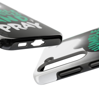 Humble Yourself and Pray Phone Case – Teal Christian Reminder - Harmony + Hope