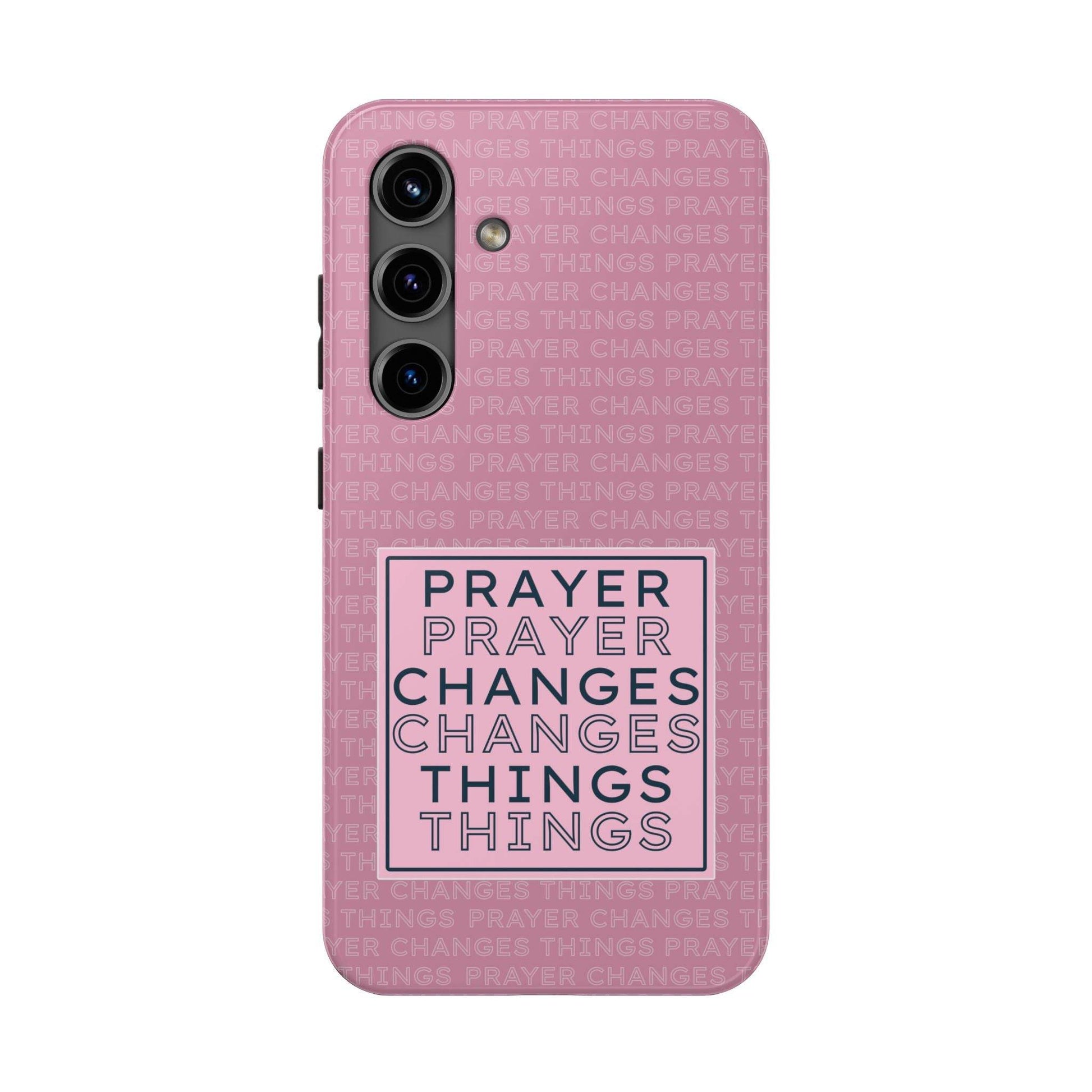 Prayer Changes Things Phone Case – Mauve Pink Faith Design - Harmony + Hope