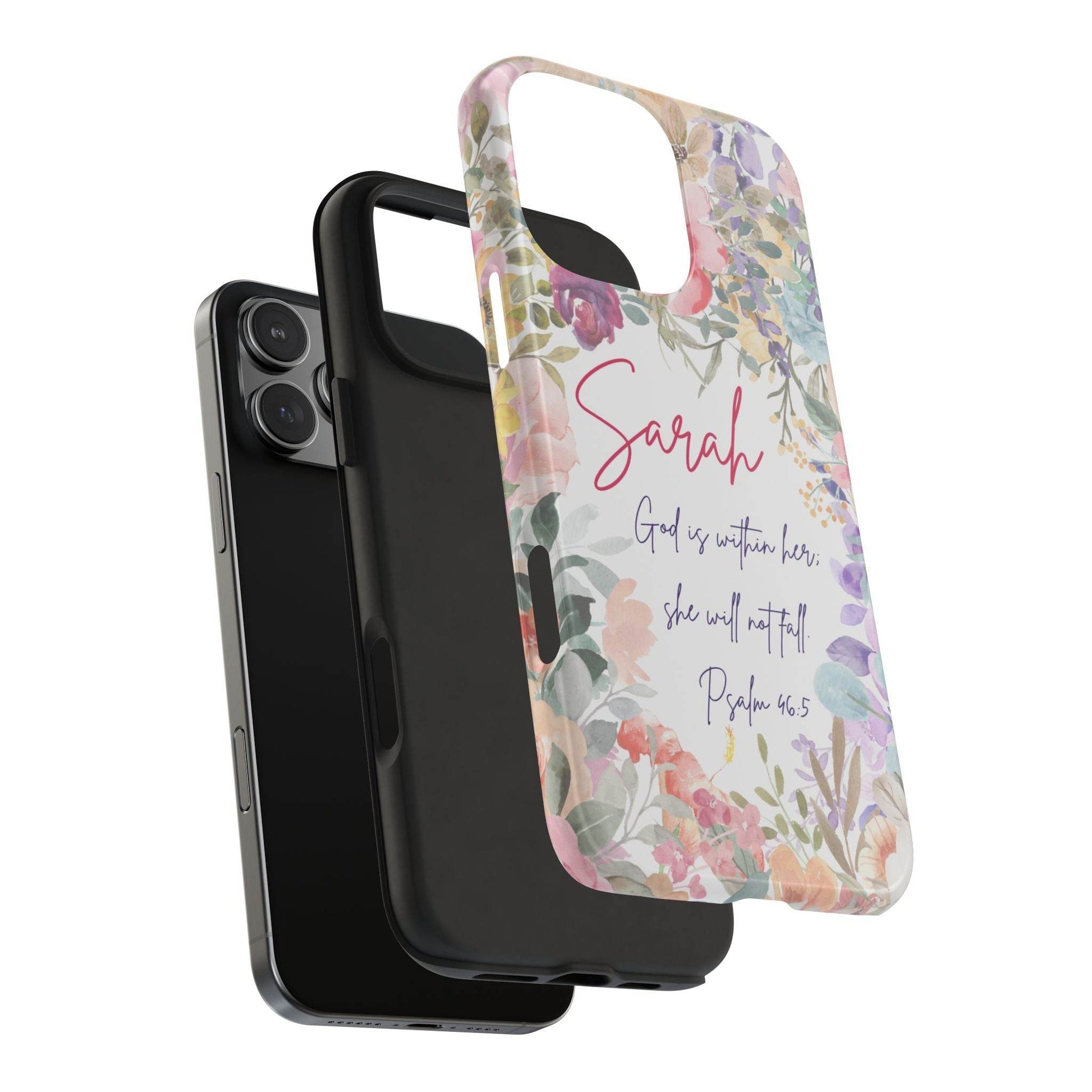 Strength & Beauty in Bloom Phone Case – Christian Scripture Design - Harmony + Hope