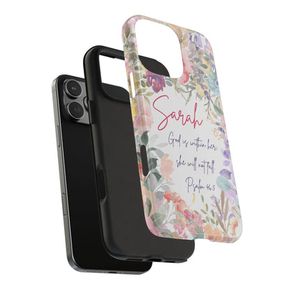 Strength & Beauty in Bloom Phone Case – Christian Scripture Design - Harmony + Hope