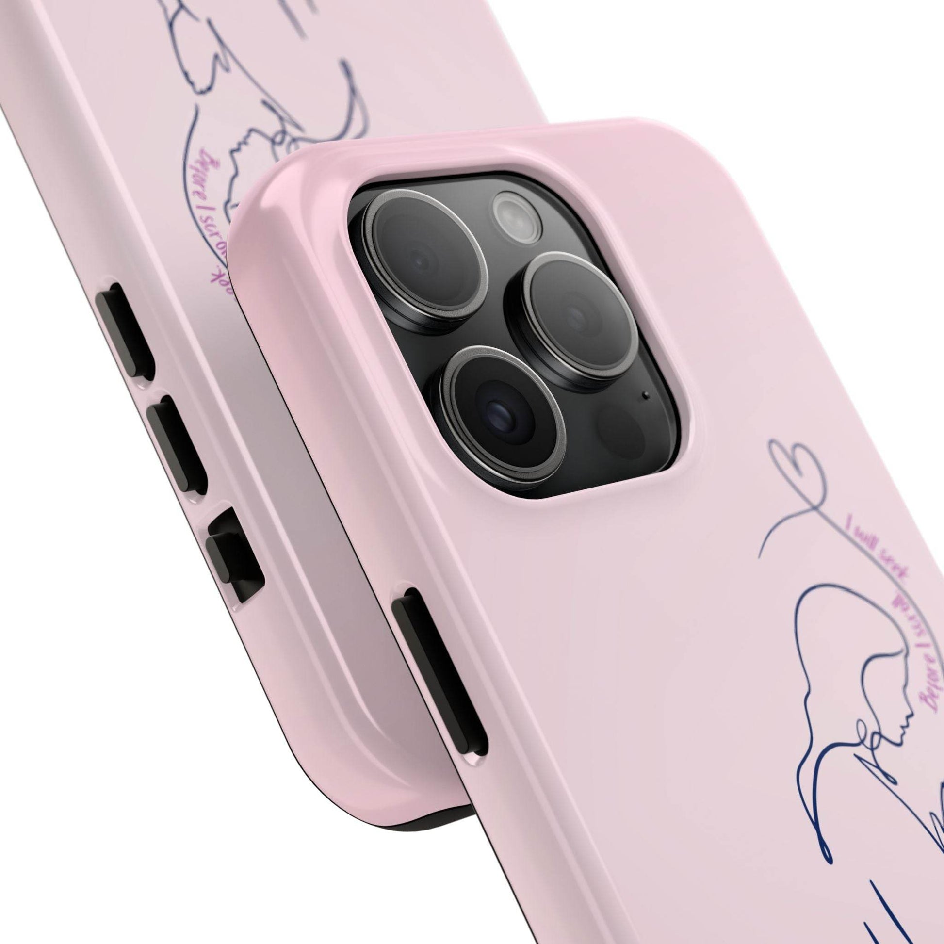 Before I Scroll, I Will Seek Phone Case – Light Pink Christian Cover - Harmony + Hope