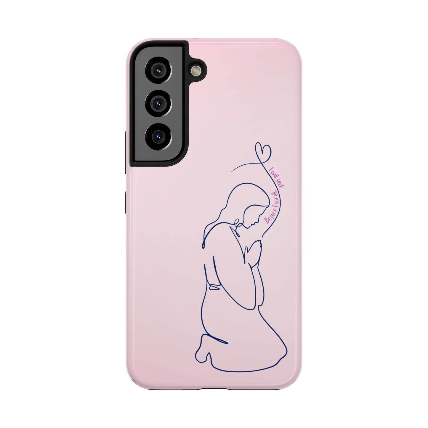 Before I Scroll, I Will Seek Phone Case – Light Pink Christian Cover - Harmony + Hope