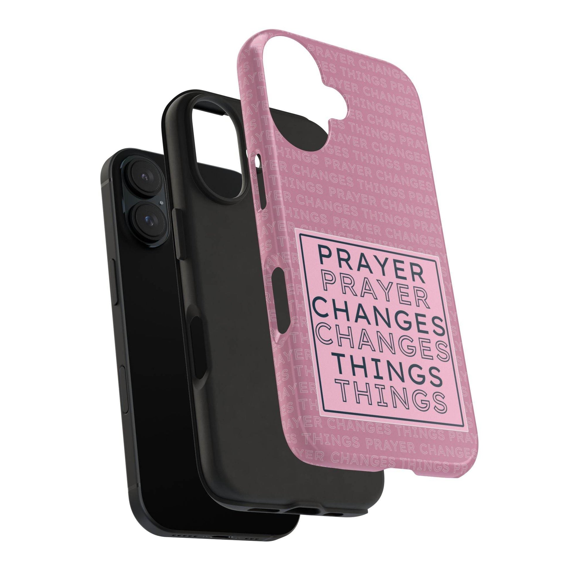 Prayer Changes Things Phone Case – Mauve Pink Faith Design - Harmony + Hope