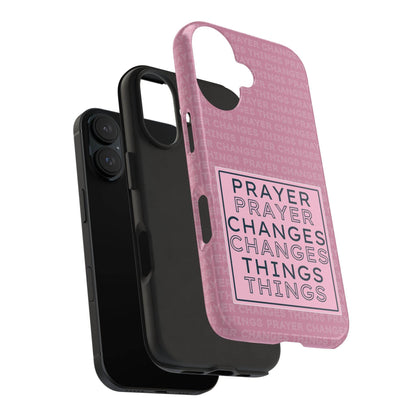 Prayer Changes Things Phone Case – Mauve Pink Faith Design - Harmony + Hope