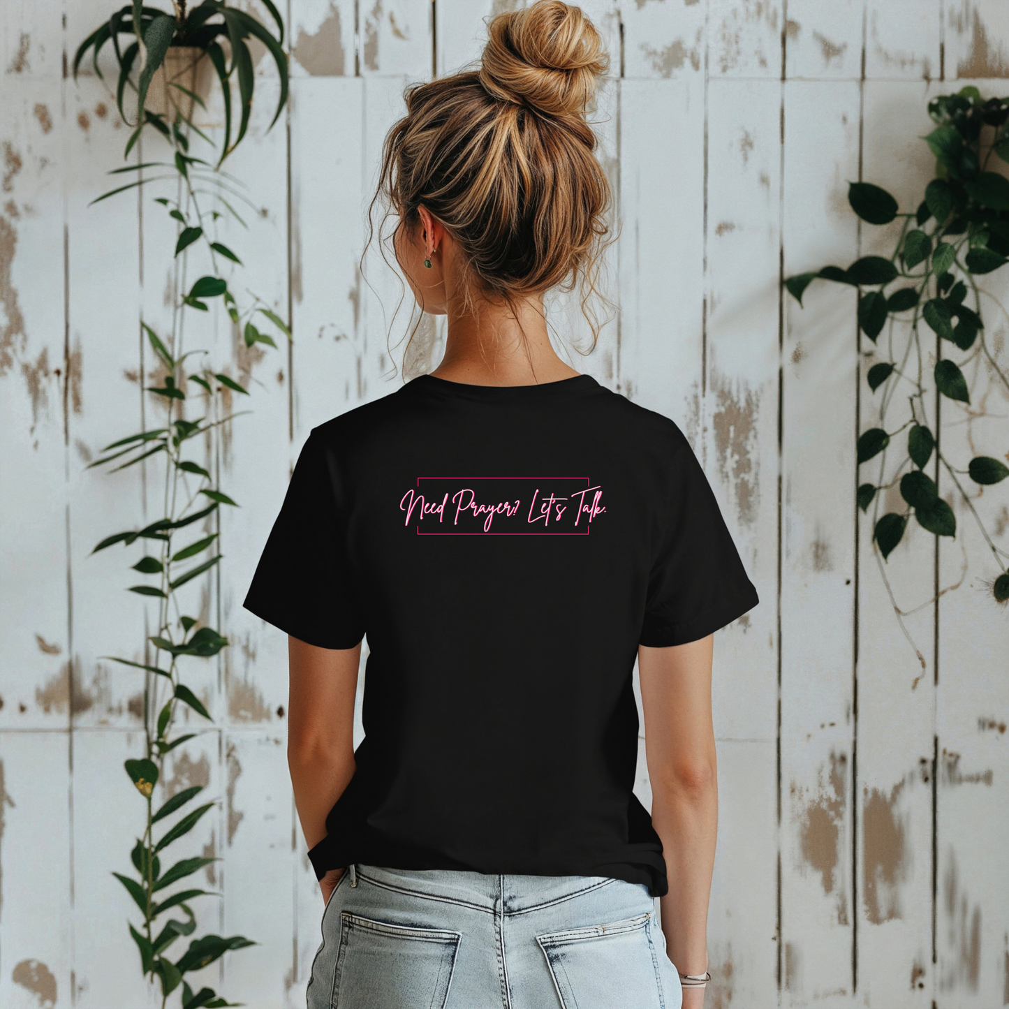 Calligraphy Casual "Prayer Changes Things" - Inspirational Unisex T-Shirt