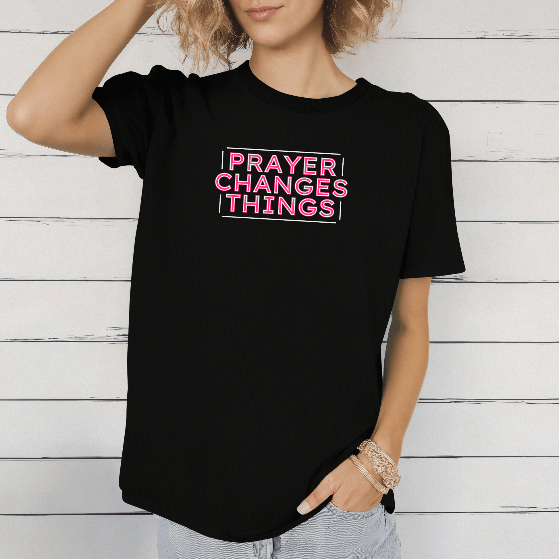 Faith in Motion - Prayer Changes Things Inspirational Unisex T-Shirt - Harmony + Hope