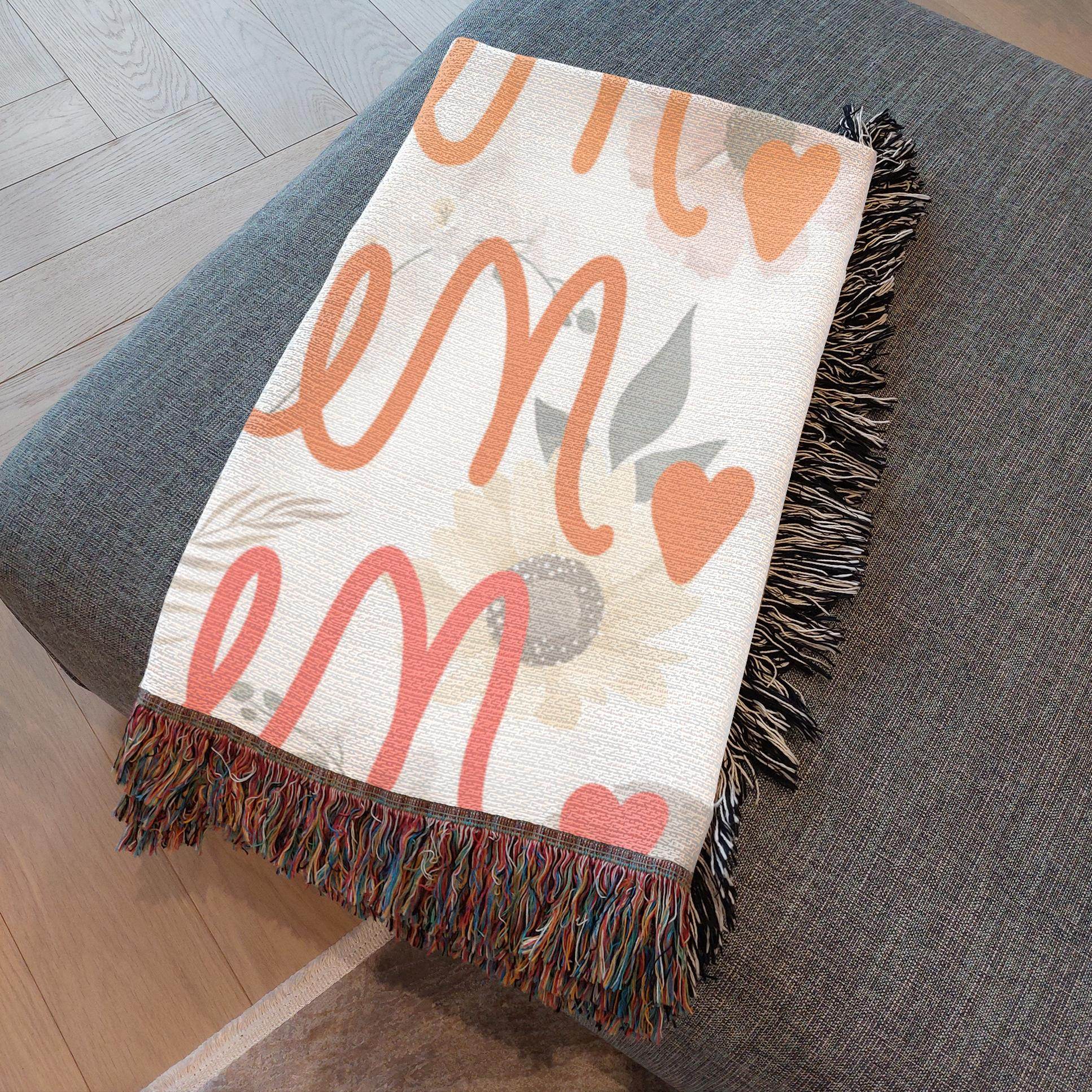 Amen – Floral Christian Woven Blanket with Heart - Harmony + Hope