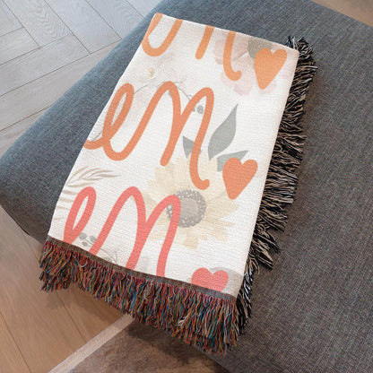 Amen – Floral Christian Woven Blanket with Heart - Harmony + Hope