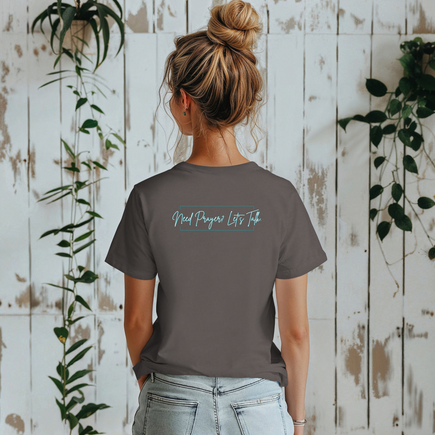 Calligraphy Casual "Prayer Changes Things" - Inspirational Unisex T-Shirt